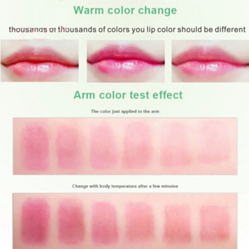 Aloe Natural Moisturizer Lipstick Temperature Changed Color Long Lasting Lipblam Natural Pink Protector Lips Cosmetics