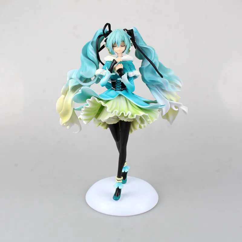 

28CM Hatsune Miku Snow In Summer Ver PVC Model 1/7 Scale Painted Anime Action Figure Game VOCALOID Sexy Dress Collection Doll