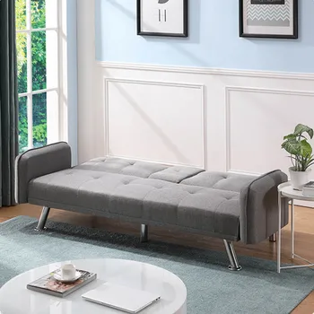 

Multifunctional Sleeper Sofa 3 Angles Adjustable Backrest Home Furniture Gray/Purple/Red Living Room Decoration Leisure Seating