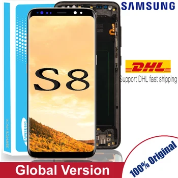 

100% Original Amoled Replacement for SAMSUNG Galaxy S8 ALL VERSIONS G950F G950FD G950U G950A LCD Display Touch Screen with frame