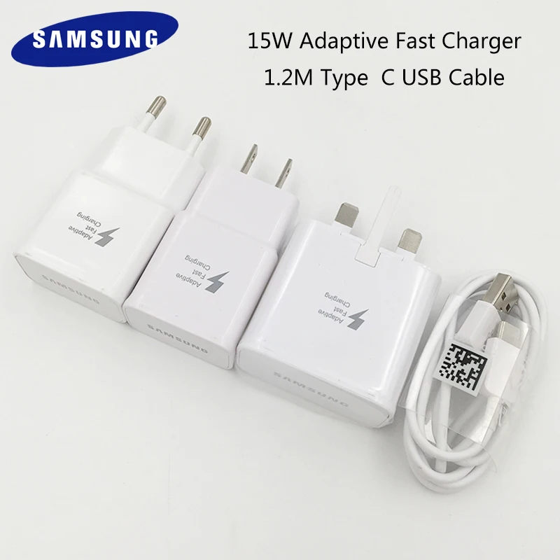 

Samsung S8 S9 plus Fast Charger 15W 9V1.67A Travel Adapter USB Type C Cable for Galaxy S10 S8 S9 Plus Note 10 9 8 + C5 C7 C9 pro