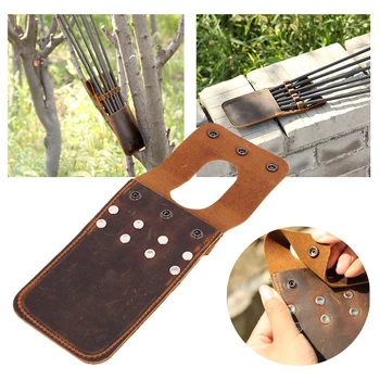 

Walking Holder Storage Buckle Archery Bag Outdoor Sports Portable Pocket Accessory PU Leather Hunting Carrier Training
