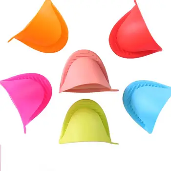 

New Silicone Heat Resistant Gloves Clips Non Stick Anti-slip Pot Bowl Holder Clip Kitchen Cooking Baking Oven Mitts