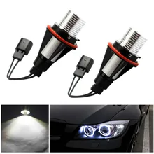

White Angel Eyes LED Bulbs Car E39 E60 E63 E65 For BMW Halo Marker Light