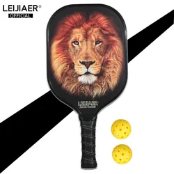 Carbon Fiber Pickleball Paddles Racquet Lightweight Pickleball Racke Equipment for Men and Women Including 1 Racket and 2 Balls