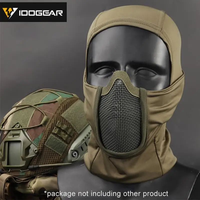 Тактическая Балаклава IDO GEAR сетчатая страйкбольная маска Полнолицевая