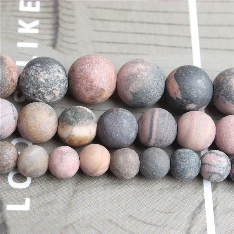 

Lingxiang 4/6/8/10 mm Fashion natural Jewelry dull polish Black line rutile Loose Beads DIY bracelet necklace Accessories