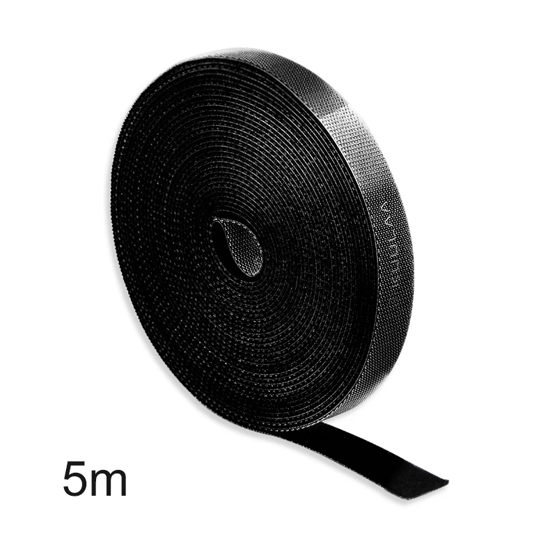 5m Black KUULAA Кабельный органайзер длина usb-шнур намотка для телефона держатель для наушников шнур мышки протектор 1 м/3 м/5 м кабель управление - Цвет: 5m Black