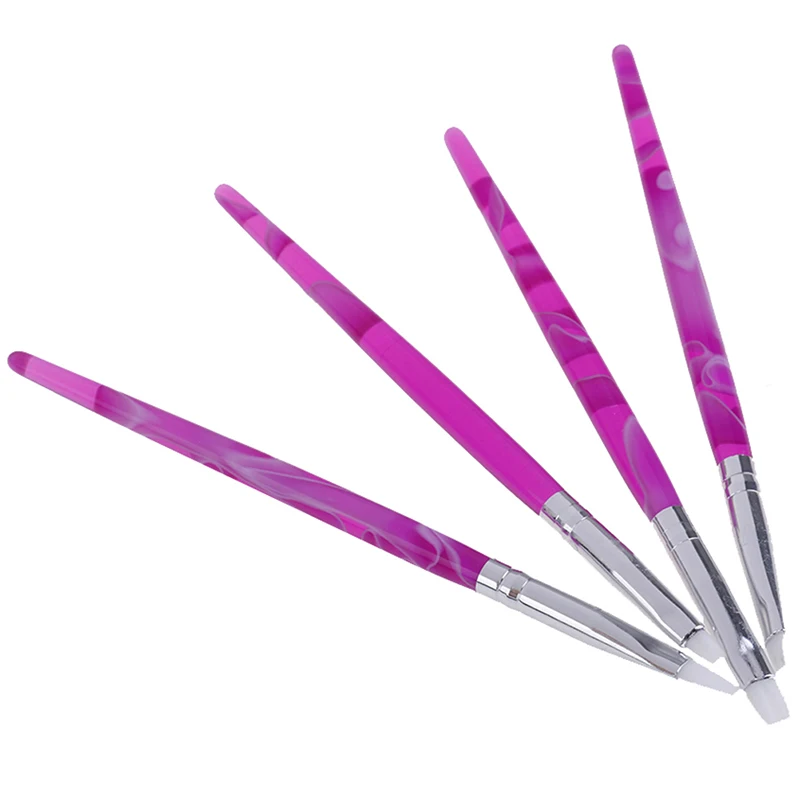 4 шт. кисти для дизайна ногтей ручки акриловые УФ гель рисования картин набор