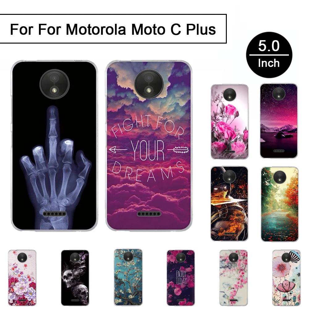 3D ТПУ чехол для Motorola Moto C plus стерео окрашенный XT1723 XT1724 рельефный задней панели