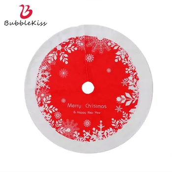 

Bubble Kiss 2020 Hot Sale Christmas Tree Skirt Soft Home Tree Skirt Snowflake Pattern Christmas Tree Decorations Tree Skirt