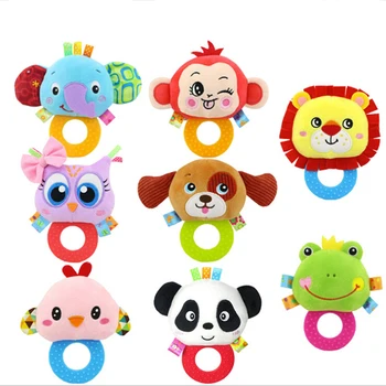 

New Arrive Cartoon Animal Doll Plush Toys With Silicone Food Grade Teethers Baby Stuff Children Hanging Toys
