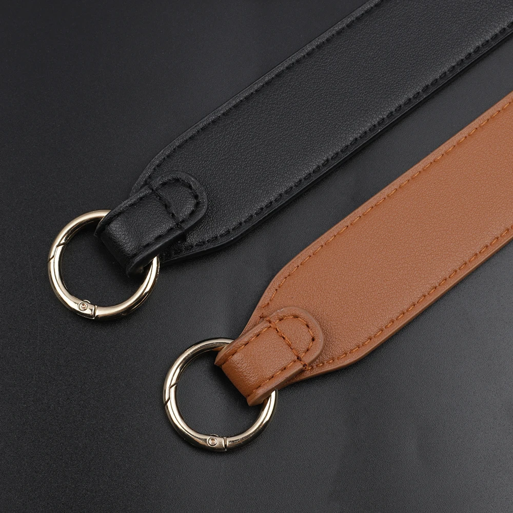 34CM Bag Shoulder Strap Wide Strap Handle Belt Band Women Handbag PU Leather Belt Strap Removable Spring Ring Bag Accessories