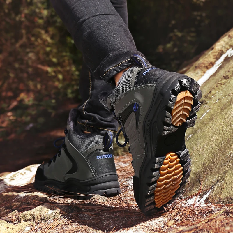 Мужские треккинговые ботинки больших размеров водонепроницаемые походные