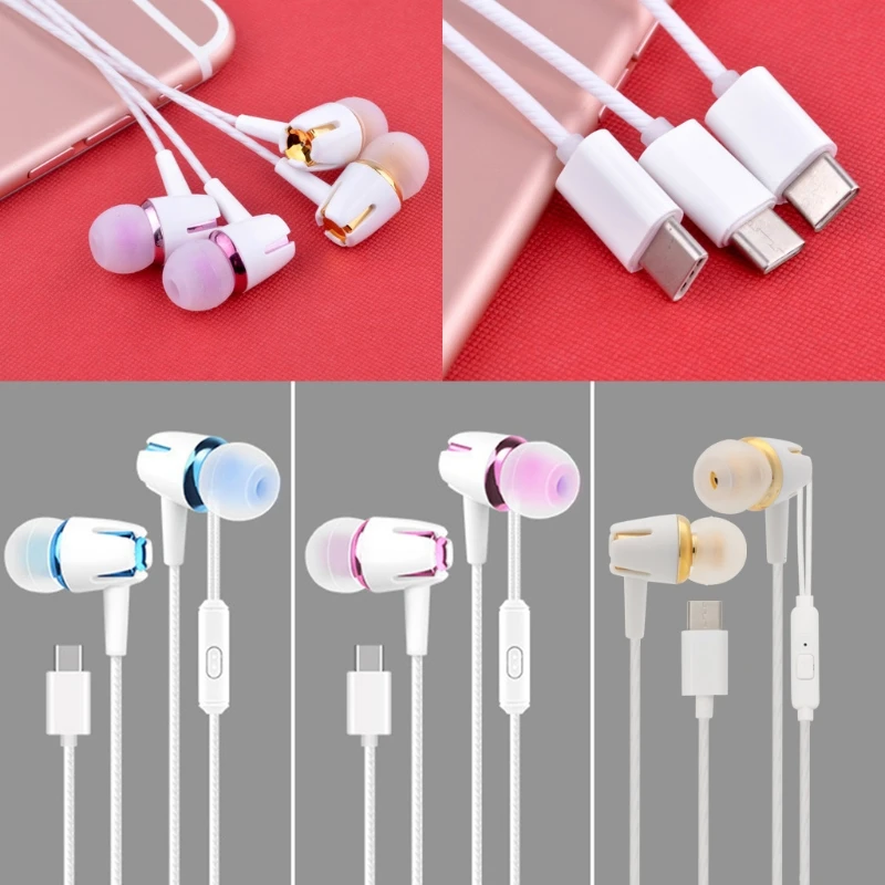 

USB Type-C Earbuds Earphone Wired Control Stereo With MIC For LeEco Le 2/Max/Pro 77UA