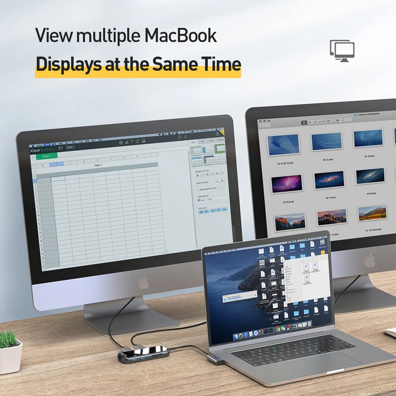 Baseus USB Type C концентратор к HDMI RJ45 Lan Мульти 3 0 PD адаптер для MacBook Pro Air Dock USBC c сплиттер