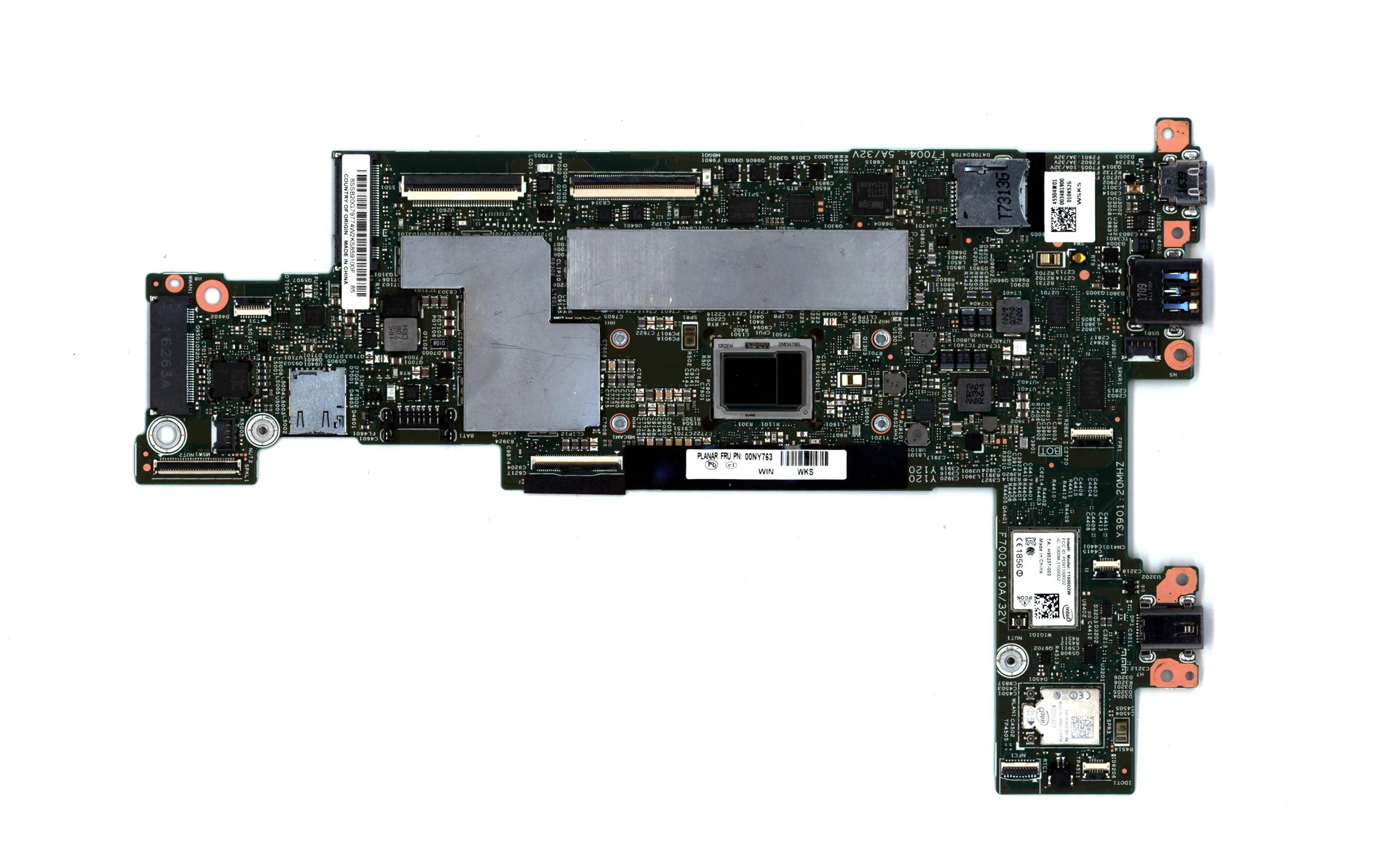 Для lenovo ThinkPad X1 планшет 15218-2 ноутбук интегрированная материнская плата Тесты 00NY763 с Процессор и Оперативная память M7-6Y75 16 Гб