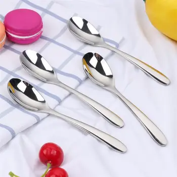 

6pcs Coffee Stirring Spoons Stainless Steel Spoons Beverage Mixing Spoons For Blending Lemonade Iced Tea Smoothies Beer Sundaes