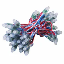 1000 шт WS2811 5 В/12 В 12 мм полноцветный модуль дисплей рекламный экран открытый светильник для орошения пластиковый водонепроницаемый RGB кабель