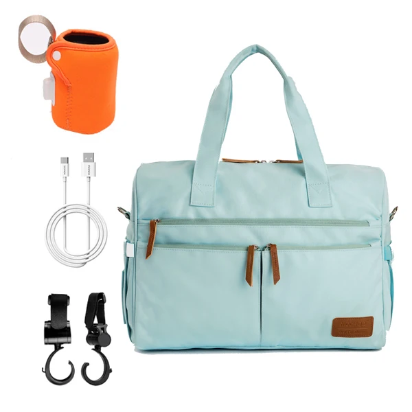 PYETA сумка для подгузников, аксессуары для детских вещей, Детская сумка для мамы, дорожная сумка через плечо, сумка для подгузников Bolsa Maternidade для ухода за ребенком - Цвет: Light Green-Updated