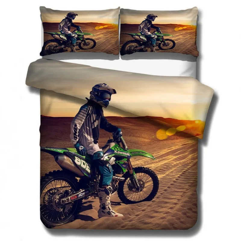 Motocross 4 Мотокросс локомотив Спорт на открытом воздухе Brave Детские комплекты постельного белья Дети Мальчики пододеяльники наволочки одеяло покрывало постельное белье - Цвет: Motocross 4