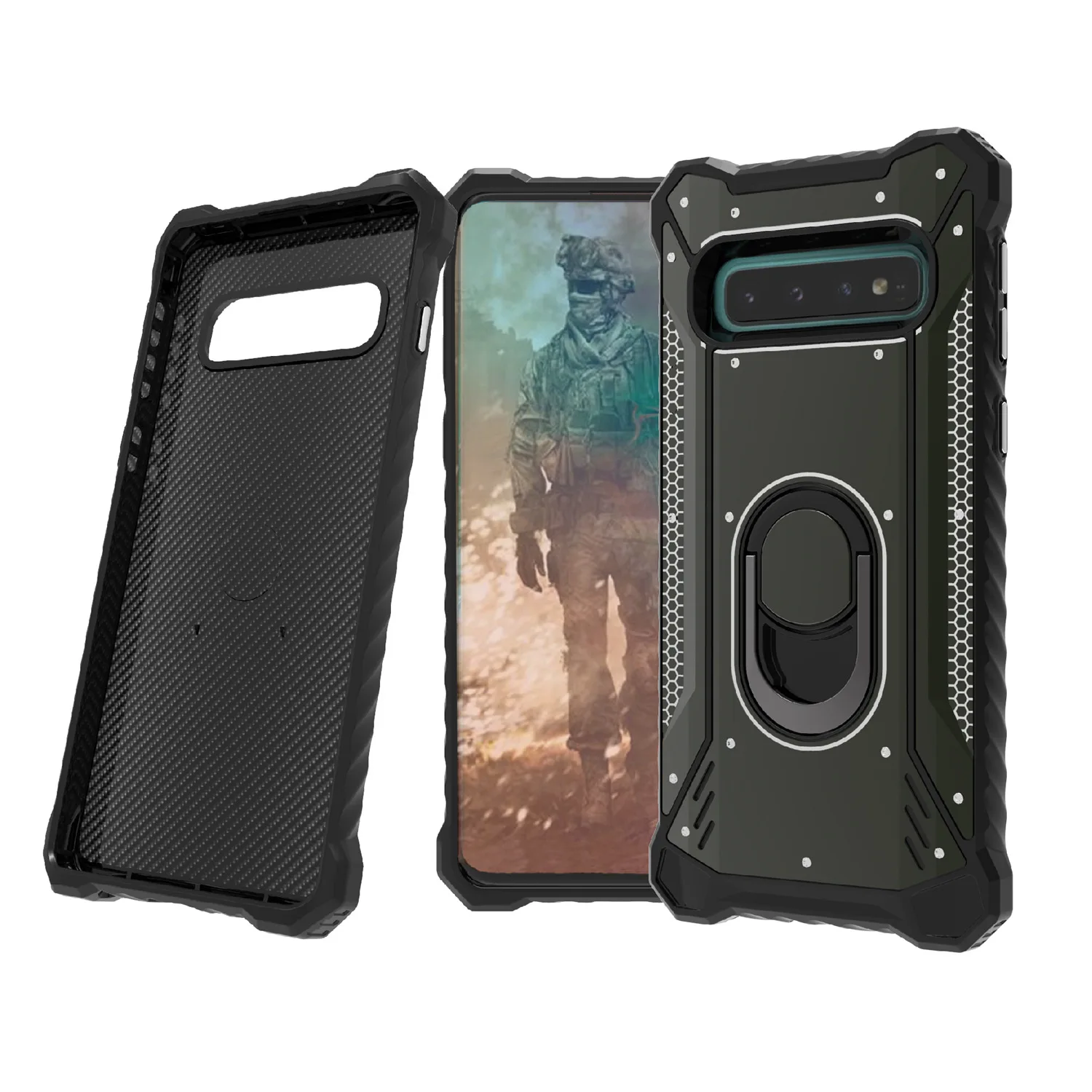 Чехол для samsung Galaxy S10 Note 9 10 Pro S8 S9 Plus S10e с подставкой и держателем, противоударный защитный чехол