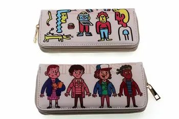 

Anime Stranger Things Clutch Wallet Men Women Long Card Holder Case Purse Leather Wallets