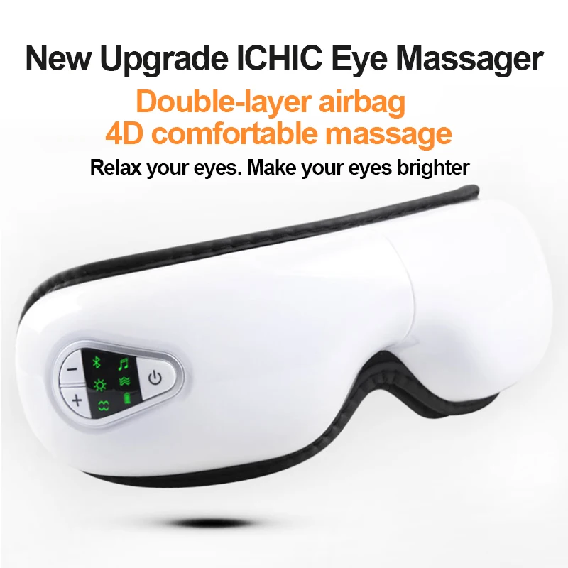 

Electric Vibration Bluetooth Eye Massager Wrinkle Fatigue Relieve Vibration Massage Eye Care Device Hot Compress Therapy Glasses