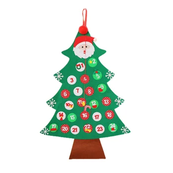 

DIY Felt Christmas Tree Advent Calendar Countdown Calendar New Year Gifts Kids Toys Artificial Tree Wall Hanging Christmas Decor