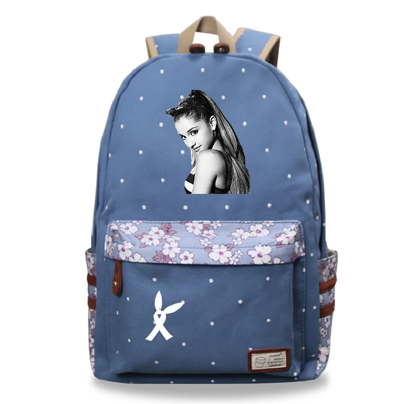 Mochila Feminina Ariana Grande рюкзак для ноутбука женский рюкзак для путешествий цветок волнистая точка школьные сумки для девочек-подростков - Цвет: 11