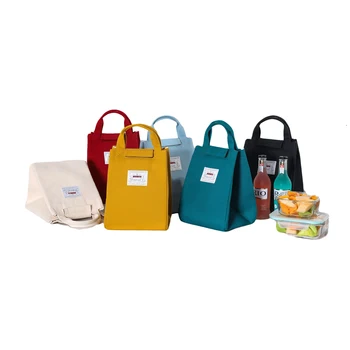 

High Quality Canvas Lunch Handbag Portable Meal Box Bag Outdoor Waterproof Thickened Large Insulation Picnic Storage