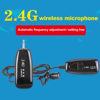 

2.4G 50M Wireless Microphone USB Rechargeable 3.5mm Headphone Jack Multifunction 2 In 1 Guide Long Distance For Smartphones