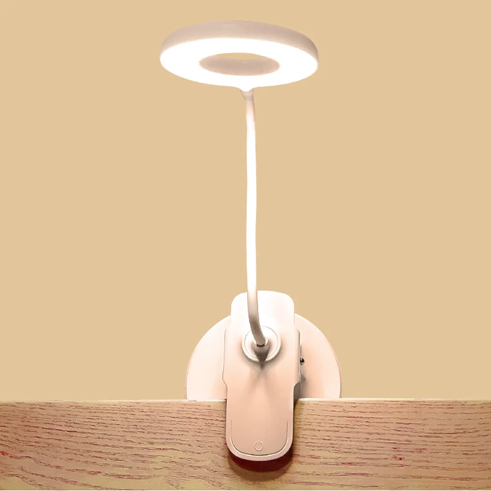 

LED Desk Lamp with Clamp Dimmable Reading Light Eye-Care USB Table Lamp LED Bedside Lamp Night Light Clip