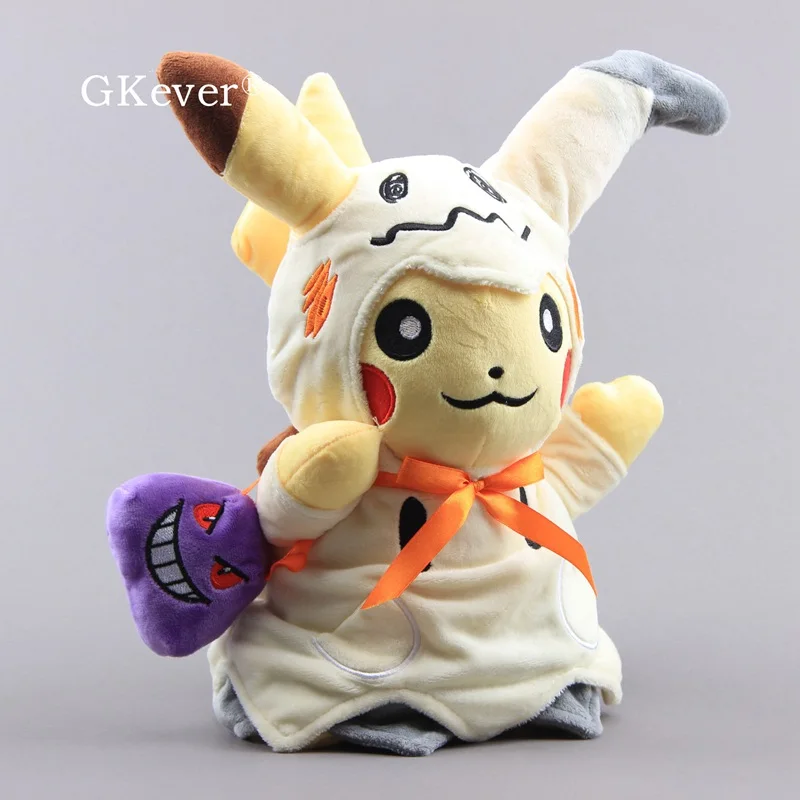 Аниме Mimikyu Pikachu Косплей Плюшевые игрушки Gengar кукла милая мягкая игрушка Большой размер 30 см плюшевый Рождественский подарок