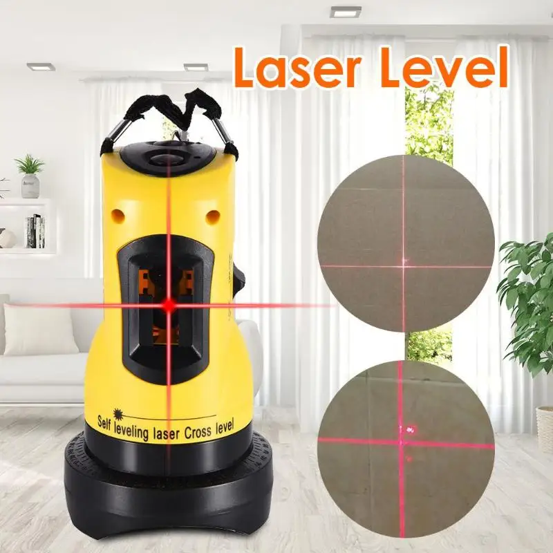 

Laser Level 360 Degrees Rotary Slash Functional Self-leveling Hight Adjustable DIY Cross Lines Laser Level 20x10x5cm