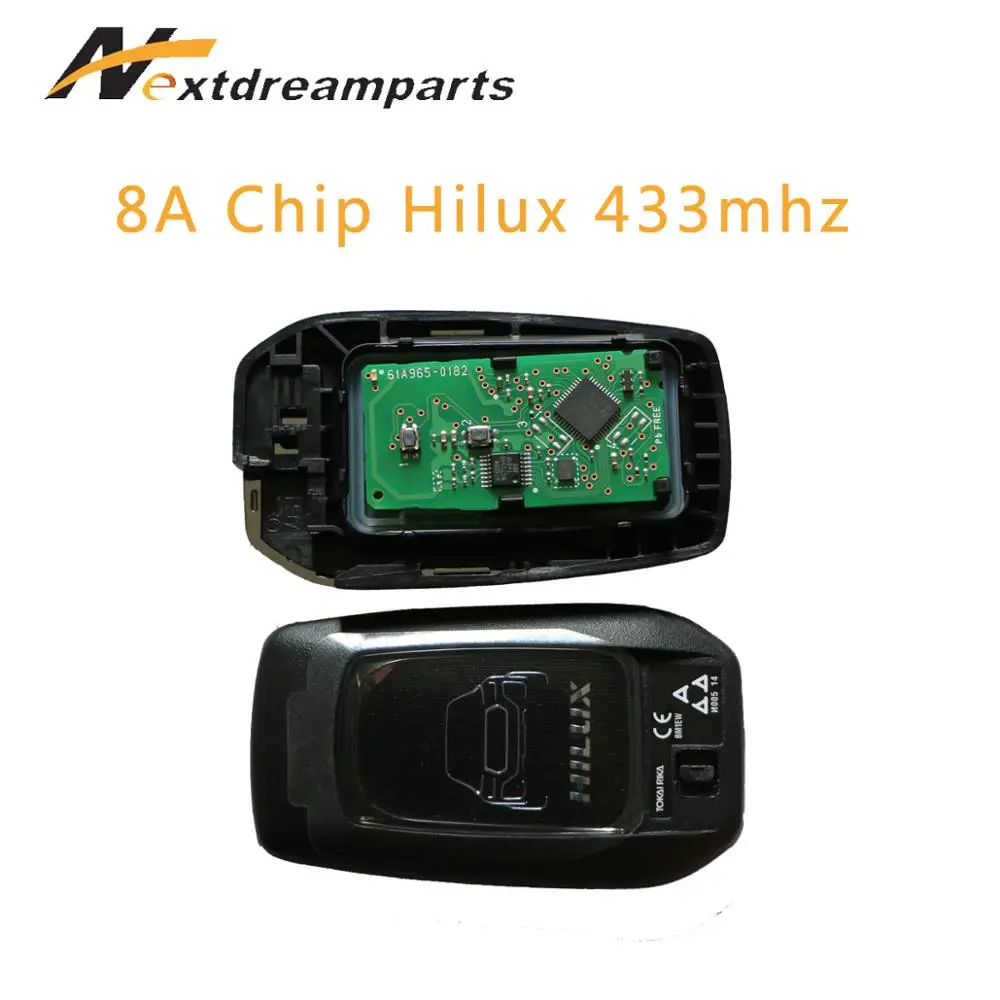 2 кнопки подлинного ключа автомобиля для Toyota Hilux 433mhz 8A чип BM1EW