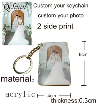 

acrylic Personality Family keychain mother's Keychain picture customization Baby Child Dad Mom pet idols fans photo gift 2 side