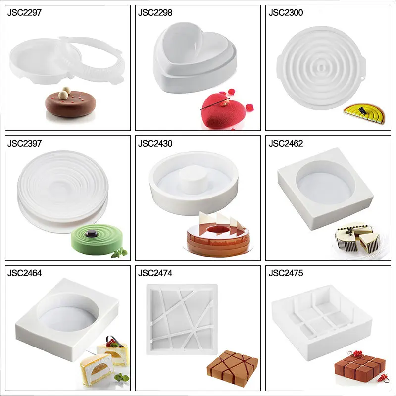 Силиконовые формы для тортов, инструмент для украшения тортов, мусс, силиконовая форма для десертов, форма для выпечки, инструмент для украшения тортов, 3D форма для выпечки