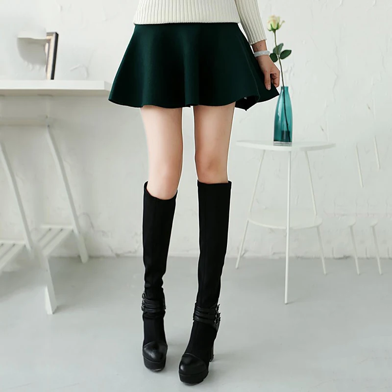 Women Skirt Preppy Style High Waist Skirts Autumn Winter Student Pleated Skirt Women Cute Sweet Girls Dance Skirt