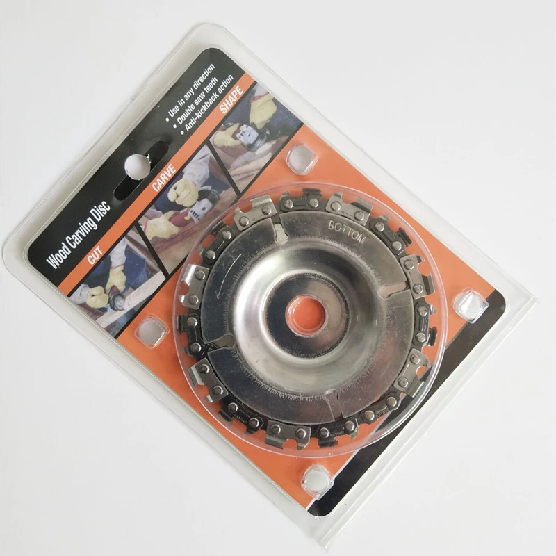 

1 Pcs Wood Carving Disc Woodworking Chain Grinder Chain Saws Disc Chain Plate Tool for 100MM Angle Grinding 4 inch