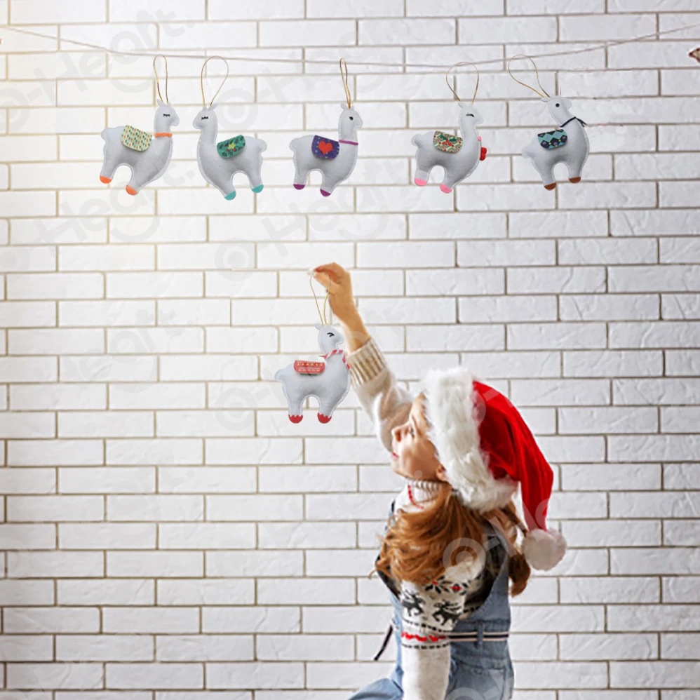OHEART Альпака кулон лама День рождения Рождество Детские украшения-игрушки Рождественская елка подвесное украшение для дома Новогодний декор