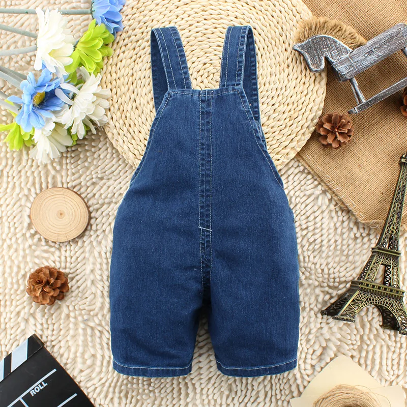 1 предмет, летняя Одежда для малышей, комбинезон для младенцев, штаны джинсовый комбинезон джинсовые брюки штаны прямого кроя для
