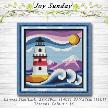 

Lighthouse scenery Patterns 14CT 11CT Counted Cross Stitch Sets embroidery set Needlework kit chinese cross stitch Home decor