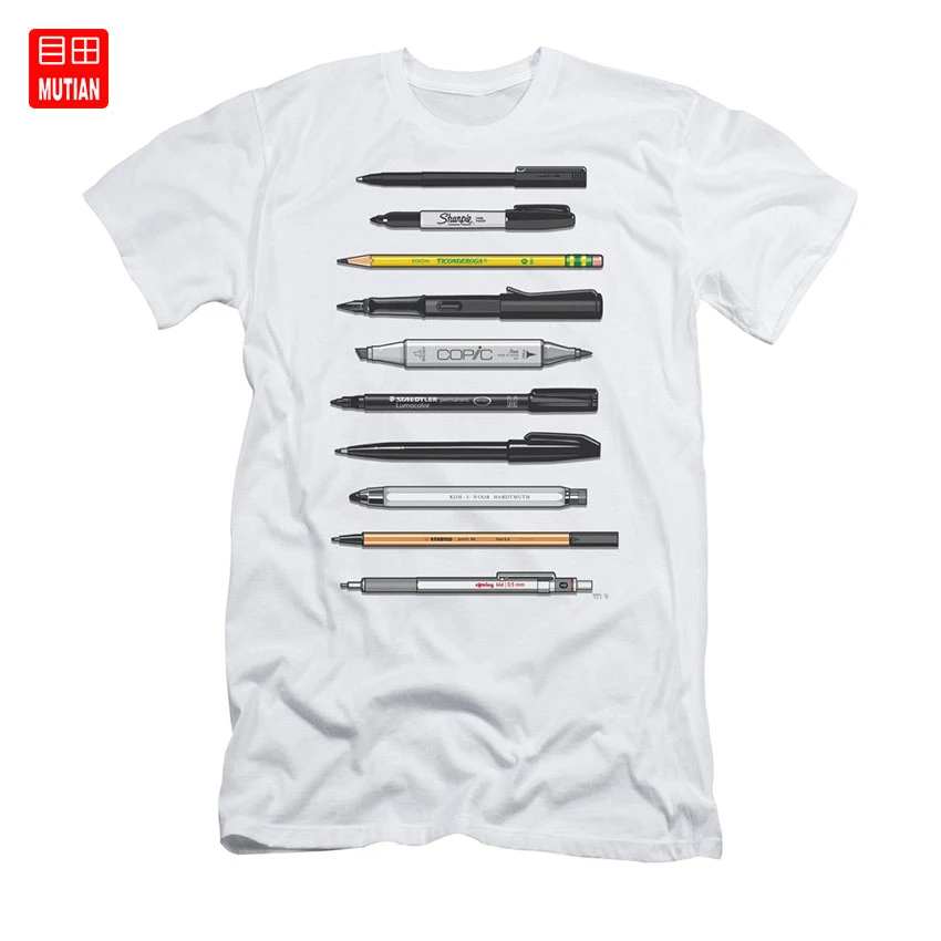 Pen Collection For Sketching And Drawing Ii T Shirt Sharpie Permanent Marker Dixon Ticonderoga Pencil Staedler Lamy Fountain T Shirts Aliexpress