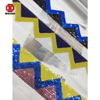 

New hot 2020 Polyester Sequined Lace Ribbon Shiny Trims Fabric Wedding Headdress DIY Accessories Sewing Garment Embellishment
