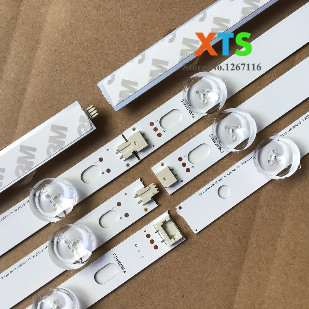 50 комплектов = 400 шт. светодиодный подсветка полосы для LG 39 3" ТВ 39LN5100 POLA2.0 39 39LN5300 39LA620S пола 2,0 39LN5400 HC390DUN-VCFP1 Алюминий