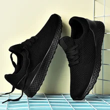

Men's Sneakers Casual Shoes 2021 New Breathable Mesh Black Men Shoes Spring High Quality Tenis Shoes Big Size Zapatillas Hombre