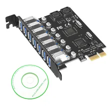 

PCI-E to USB Adapter Board USB 3.0 High Data Transmission Speed Expansion Board with 7 Ports 400MB/S DataTransmission Speed