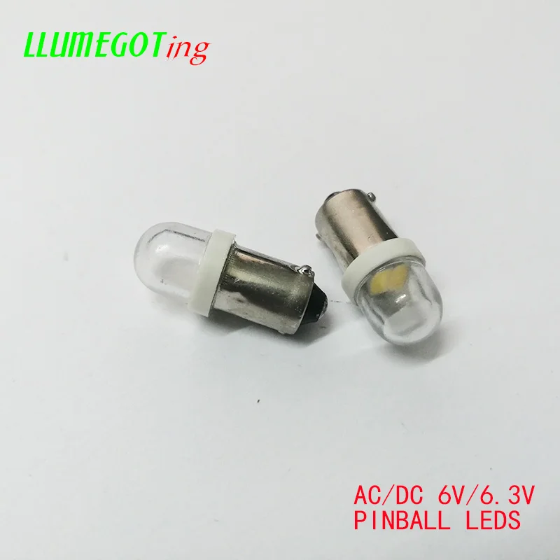 50 шт. BA9S T4W #44 #47 Круглый прозрачный купол 2x 5630SMD различные цвета неполярность AC DC 6V 6