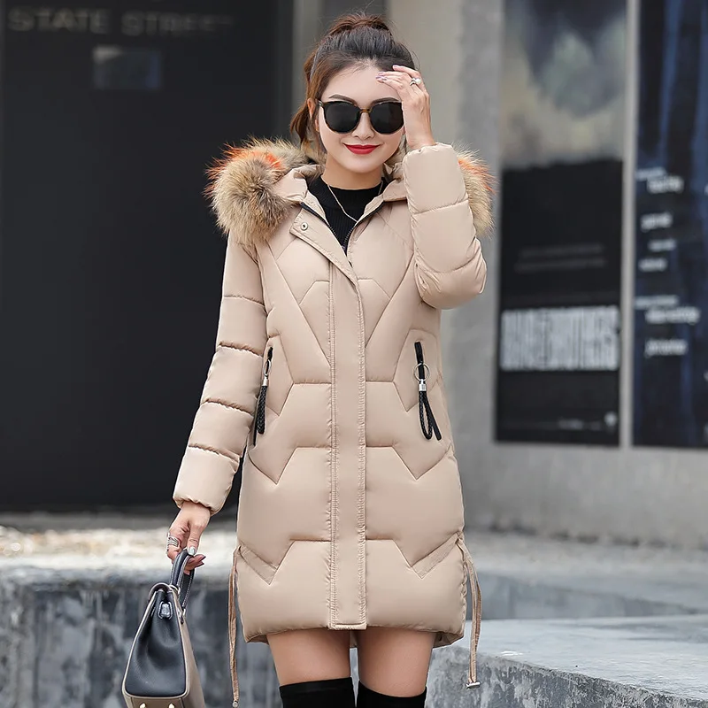 Зимняя куртка-пуховик с капюшоном, толстая теплая тонкая женская куртка, Casaco Feminino Abrigos Mujer Invierno, ватные парки, стеганая верхняя одежда